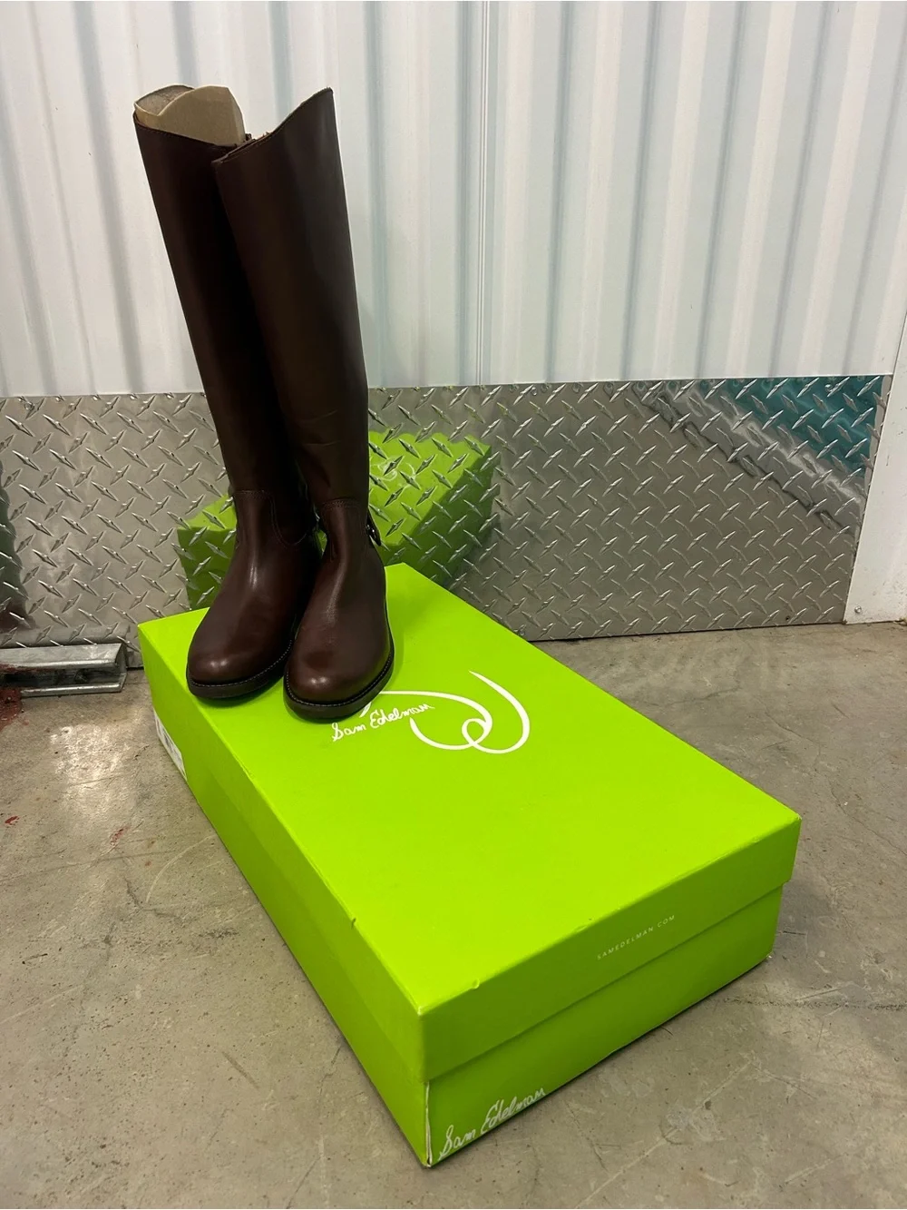 Sam Edelman Over-the-Knee Riding Boots in Brown Leather
